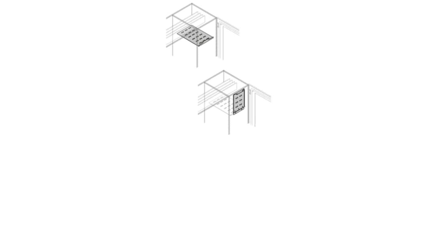 ABB PTHS Series Pickled Steel Sheet Shelf for Use with Modular Boards - System Pro E Power, 240 x 543.7 x 25mm