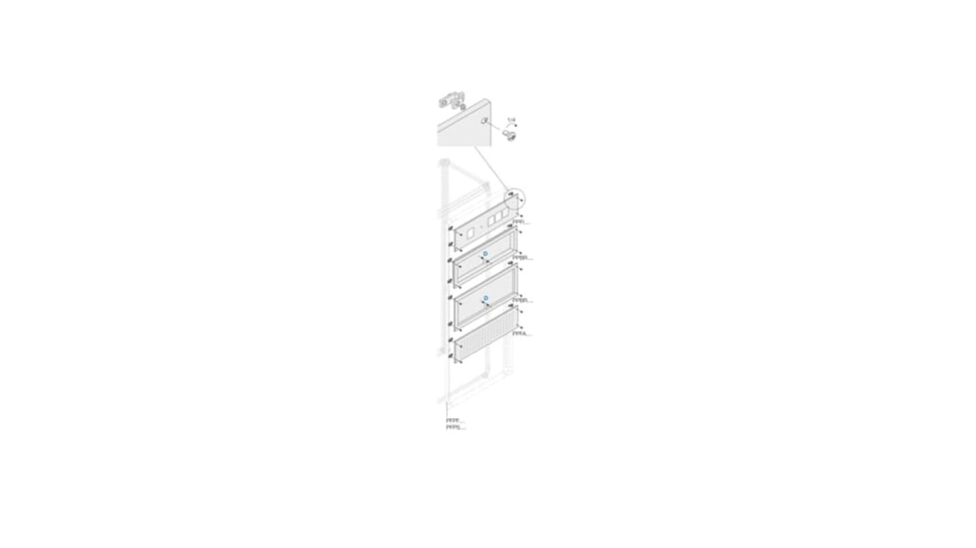 ABB Pickled Steel Sheet Panel for Use with Main Distribution Boards, 400 x 400 x 400mm