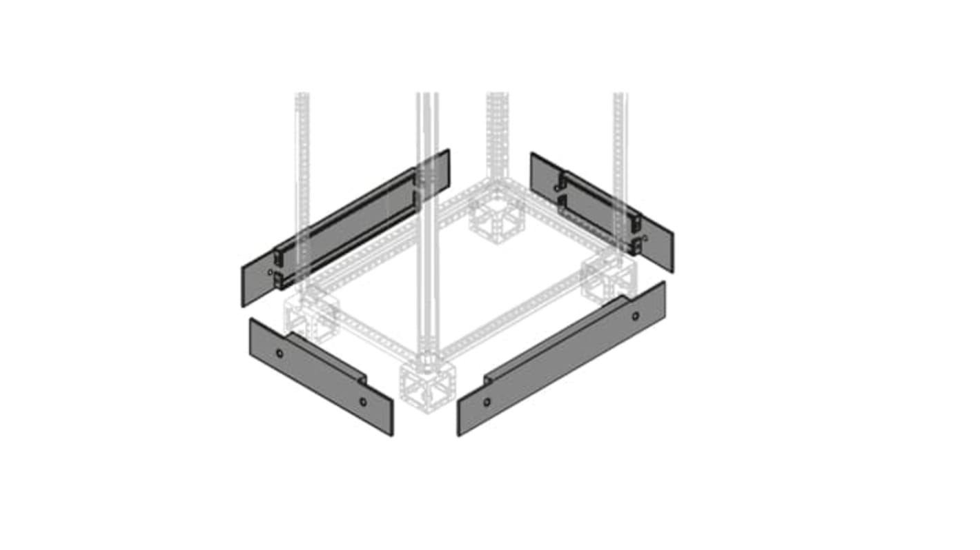 ABB 1STQ Series Pickled Steel Sheet Plinth Panel for Use with Modular Boards - System Pro E Power, 100 x 700mm