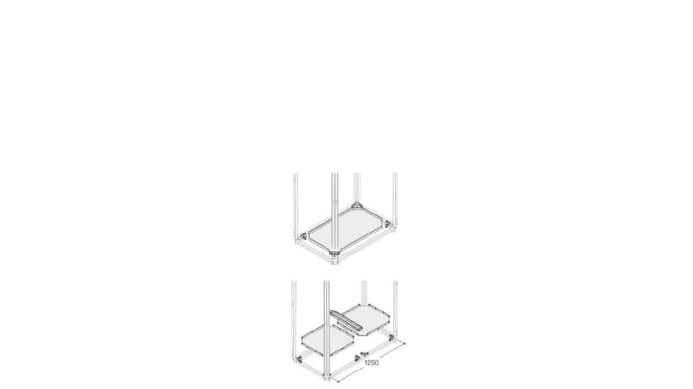 ABB 1STQ Series Pickled Steel Sheet Base Panel for Use with Modular Boards - System Pro E Power, 600 x 900mm
