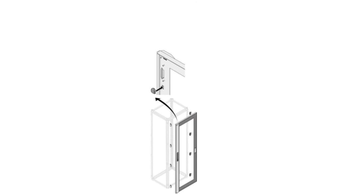 ABB PDLG Series Lockable Pickled Steel Sheet RAL 7035 Transparent Door, 1800mm H, 800mm W, 15mm L for Use with PDLG1880