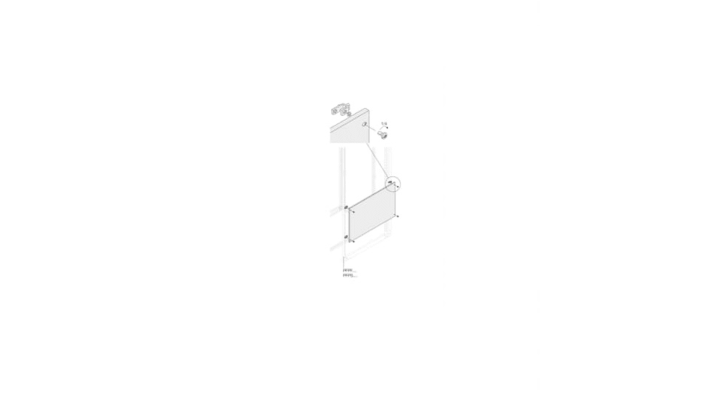 ABB PPFB Series RAL 7035 Light Grey Pickled Steel Sheet Blind Panel, 100mm H, 1m W, 1000mm L, for Use with PPFB1010
