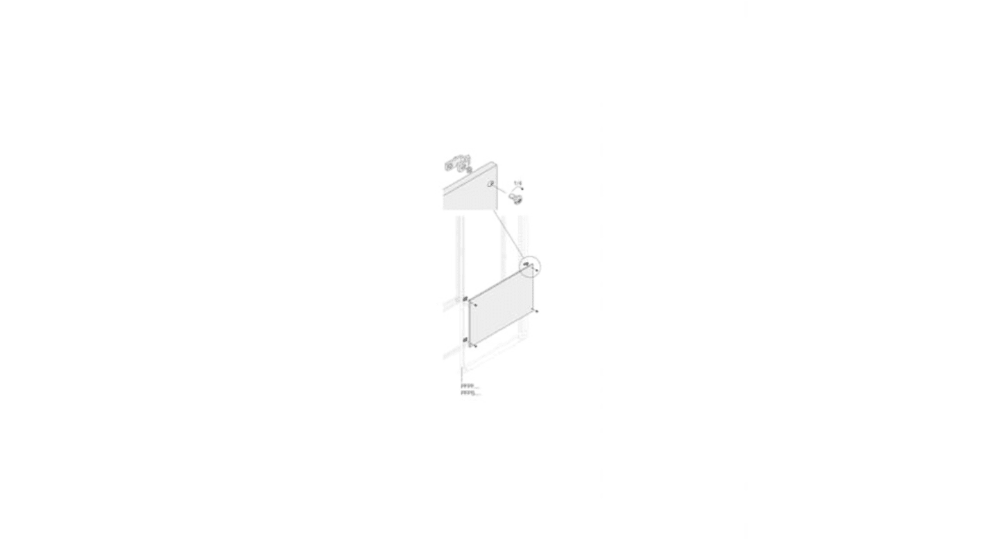 ABB PPFB Series RAL 7035 Light Grey Pickled Steel Sheet Blind Panel, 935mm H, 390mm W, 15mm L, for Use with PPFB4010