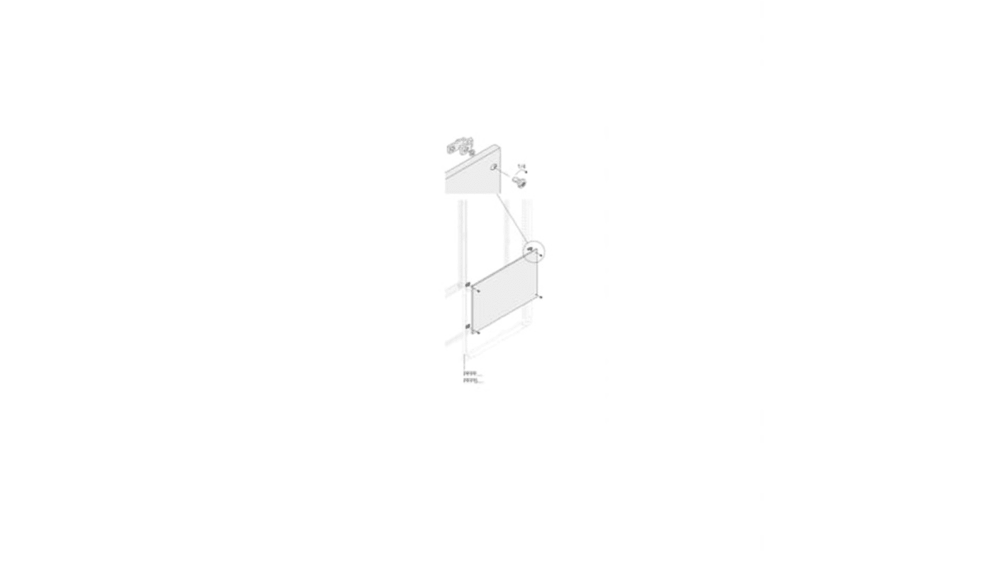 ABB PPFB Series RAL 7035 Light Grey Pickled Steel Sheet Blind Panel, 535mm H, 40mm W, 10mm L, for Use with PPFB5060