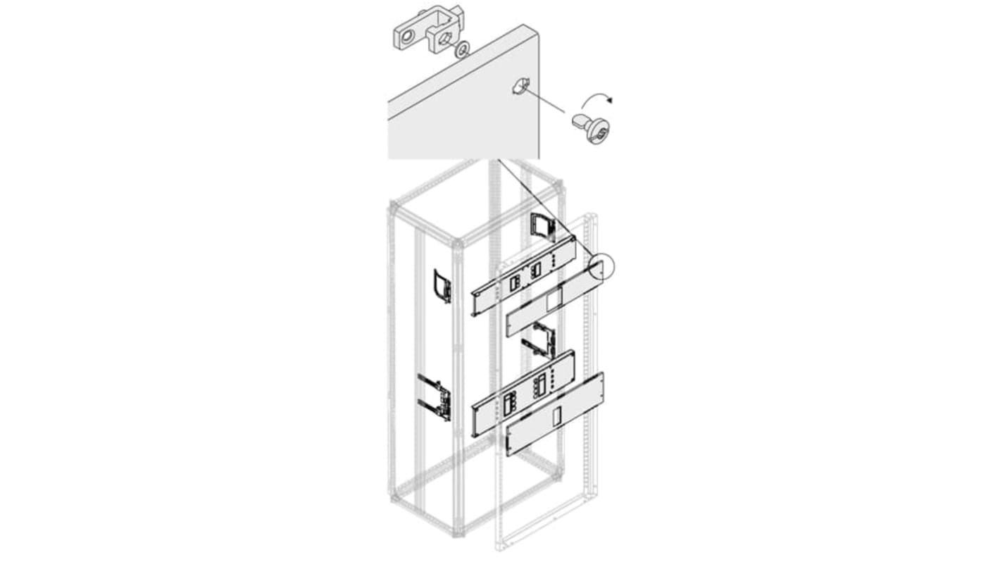 ABB Pickled Steel Sheet Assembly Kit for Use with Main Distribution Boards, 400 x 200 x 400mm