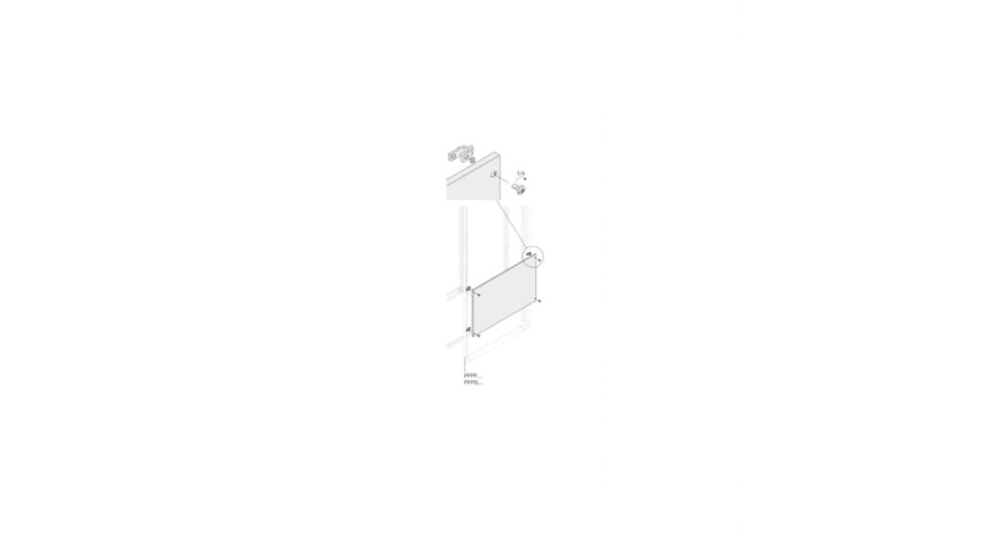 ABB PPFB Series RAL 7035 Light Grey Pickled Steel Sheet Operating Panel, 450mm H, 400mm W, 400mm L, for Use with