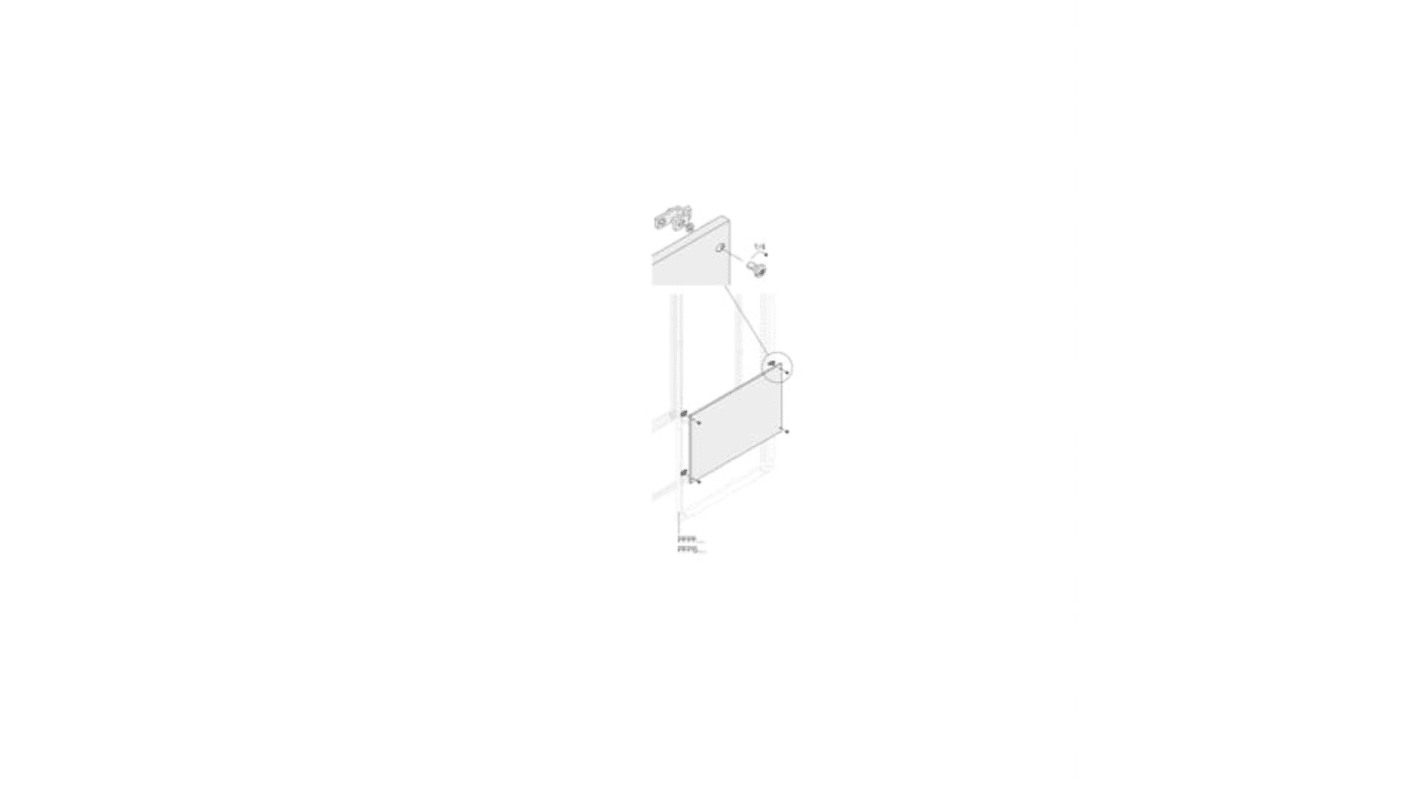 ABB PPFB Series RAL 7035 Light Grey Pickled Steel Sheet Operating Panel, 750mm H, 340mm W, 20mm L, for Use with PPFB3580