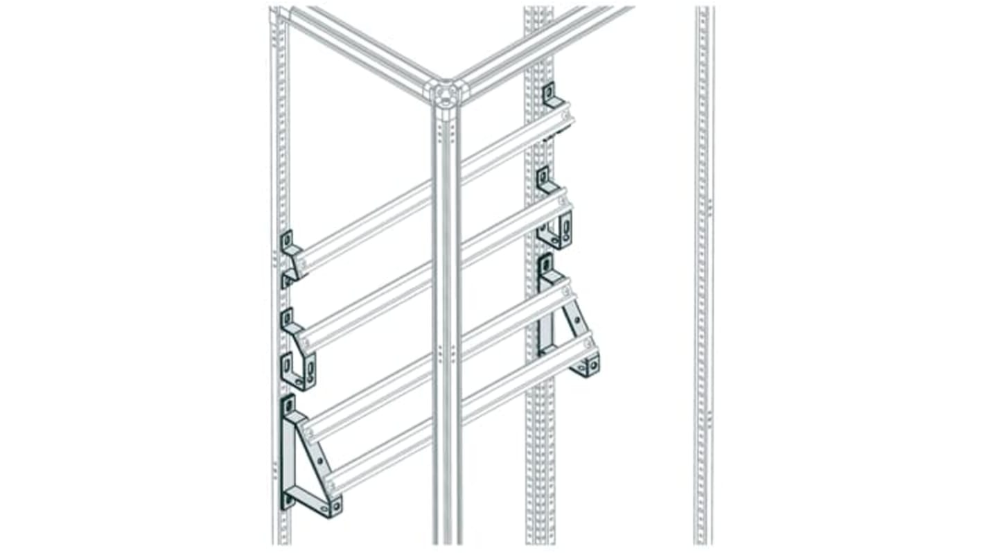 ABB EV1112 Series Pickled Steel Sheet Support Rail, 160mm W, 125mm H, 210mm L For Use With EV1112