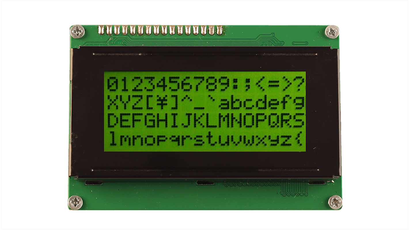 Midas 液晶モノクロディスプレイ 反射型 英数字 黃綠色, 4列16文字