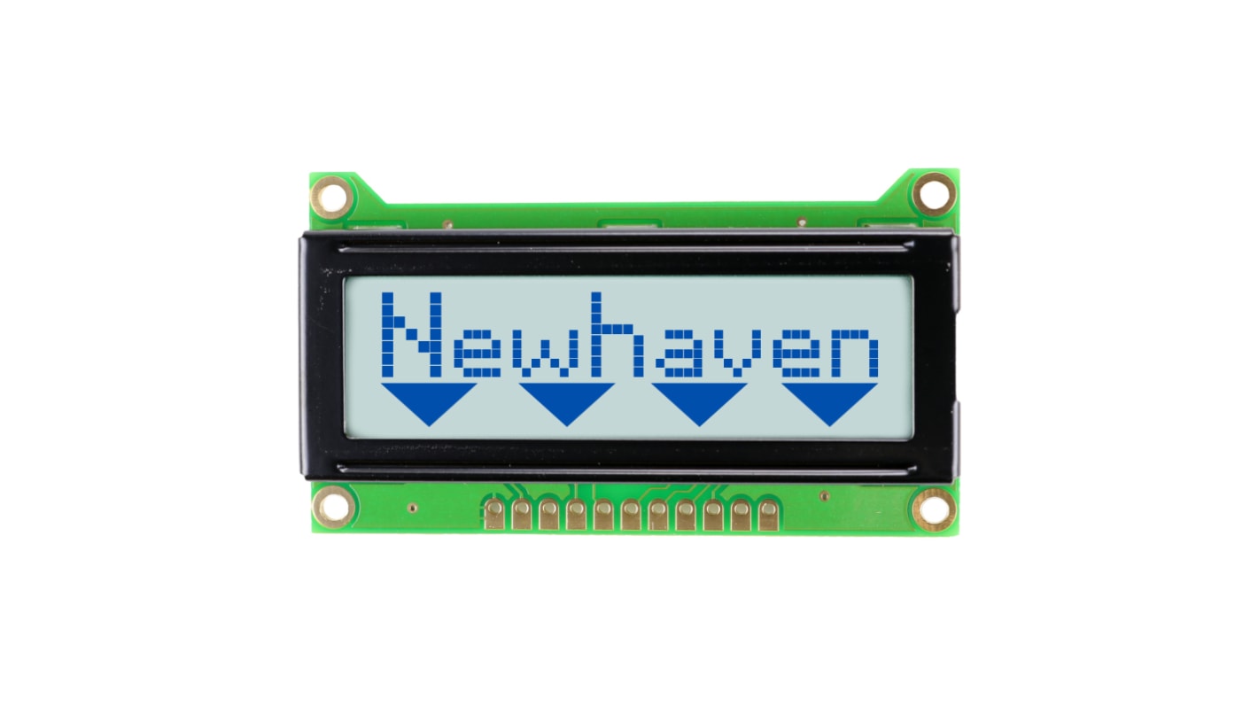 NEWHAVEN DISPLAY INTERNATIONAL 液晶英数字ディスプレイ 半透過型 英数字 灰色, 1列 8文字