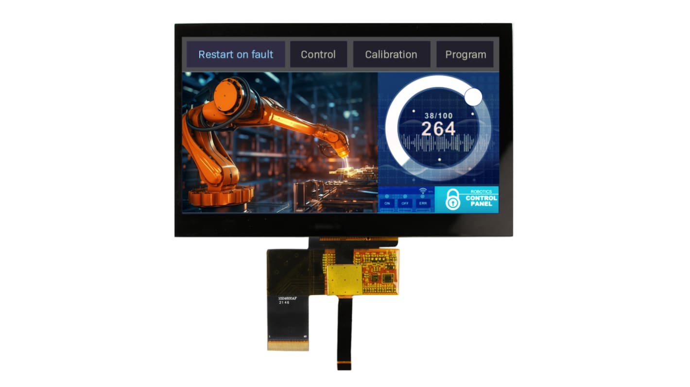 NEWHAVEN DISPLAY INTERNATIONAL NHD-7.0-1024600AF-LSXP-CTP IPS TFT TFT LCD Display / Touch Screen, 7in, 1024 x 600pixels