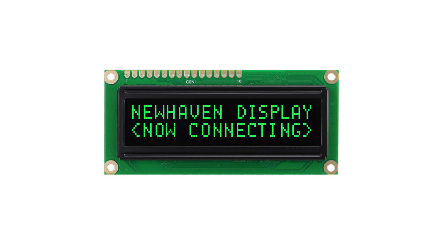 Afficheur OLED, NEWHAVEN DISPLAY INTERNATIONAL, Matrice passive, Vert, Montage sur circuit imprimé, interface Parallel,