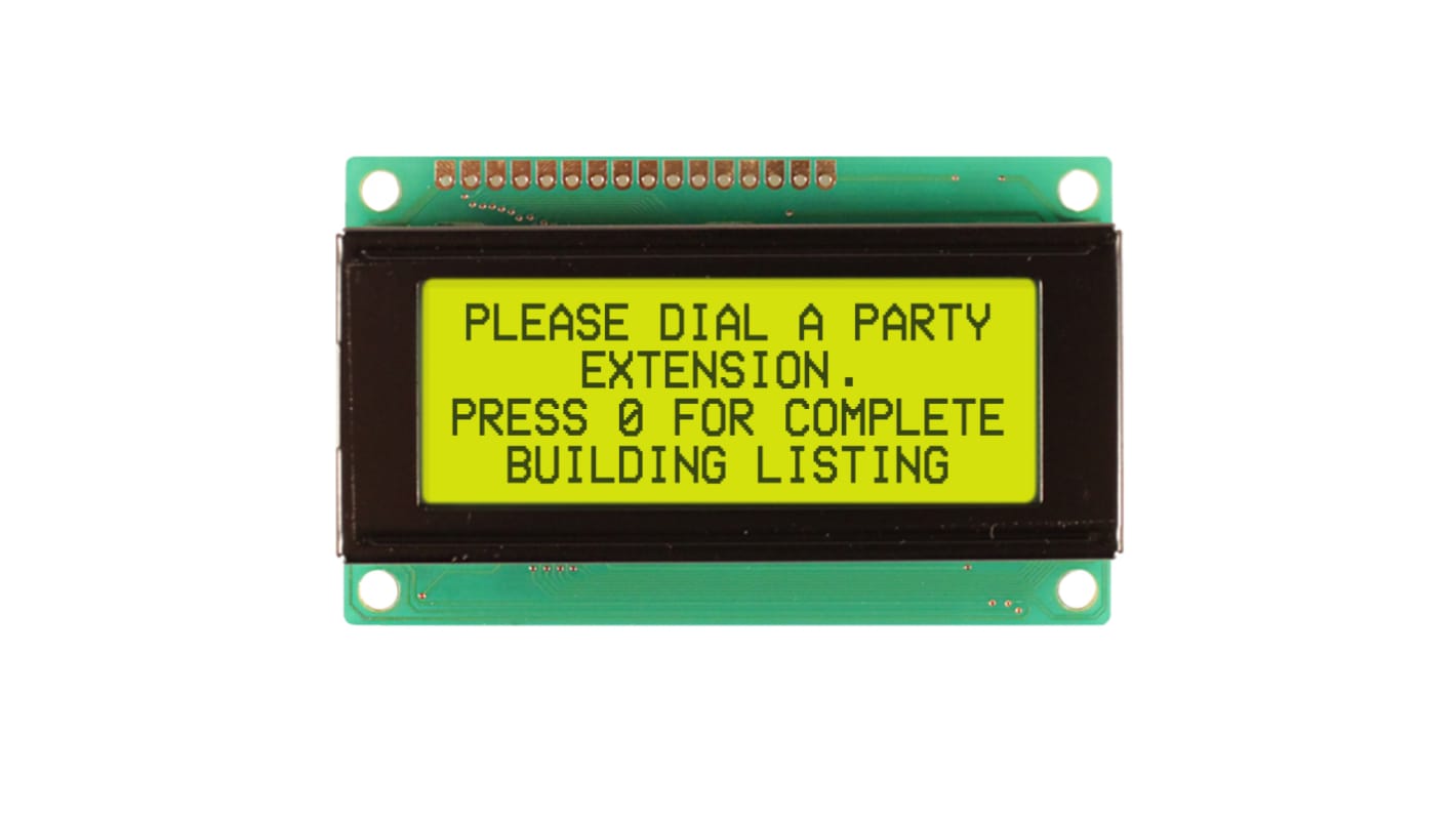 NEWHAVEN DISPLAY INTERNATIONAL NHD-0420AZ-FL-YBW-33V3 Alphanumeric LCD Alphanumeric Display, Yellow-Green on