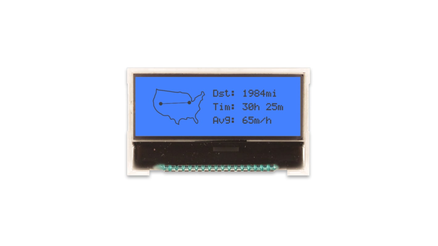 NEWHAVEN DISPLAY INTERNATIONAL NHD-C12832A1Z-FSB-FBW-3V3 Graphic LCD Graphic Display, Black on Grey, Transflective