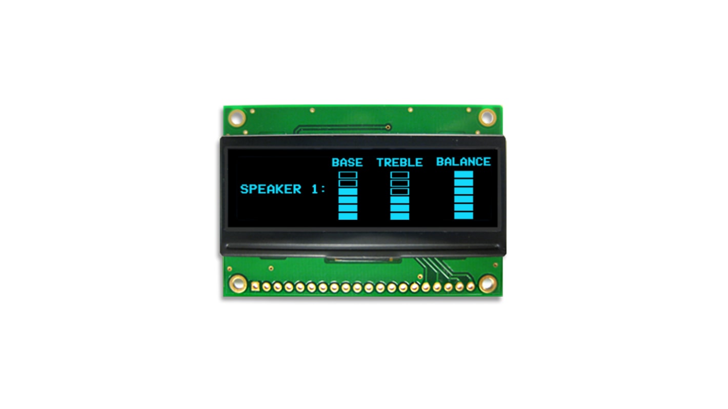 NEWHAVEN DISPLAY INTERNATIONAL 2.23in Blue Passive matrix OLED Display 128 x 32pixels PCB Mount I2C, Parallel, SPI