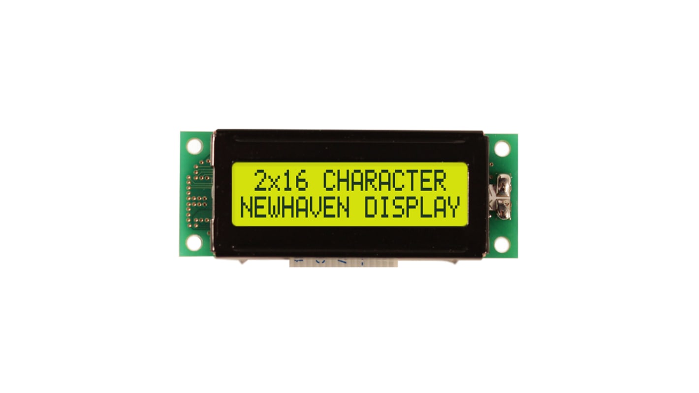 NEWHAVEN DISPLAY INTERNATIONAL NHD-02161Z-FSY-YBW-C NHD-02161Z Alphanumeric LCD Alphanumeric Display, Yellow-Green on