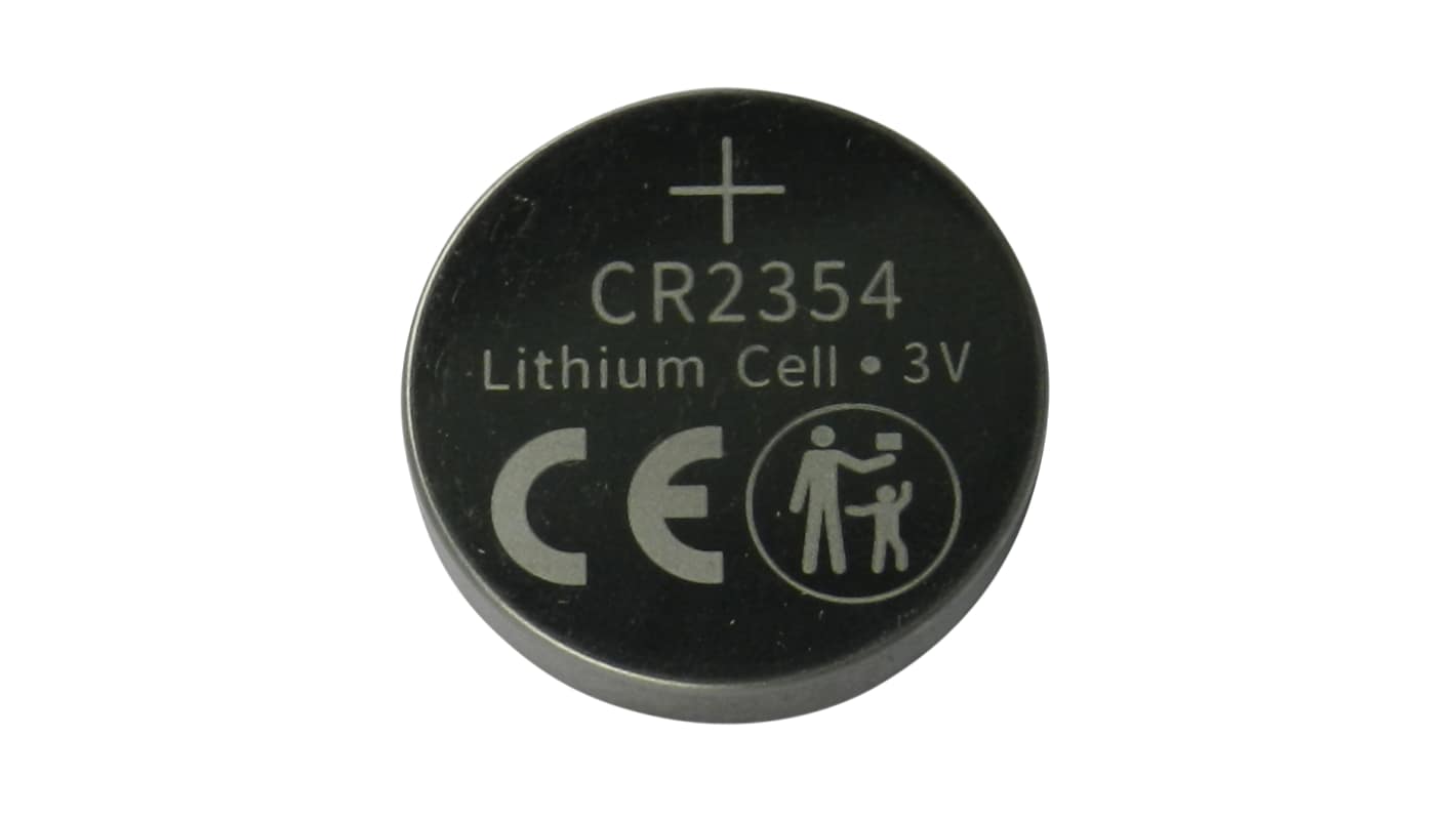 RS PRO CR2354 Button Batteries, 3V, 23mm Diameter, 5 Pack