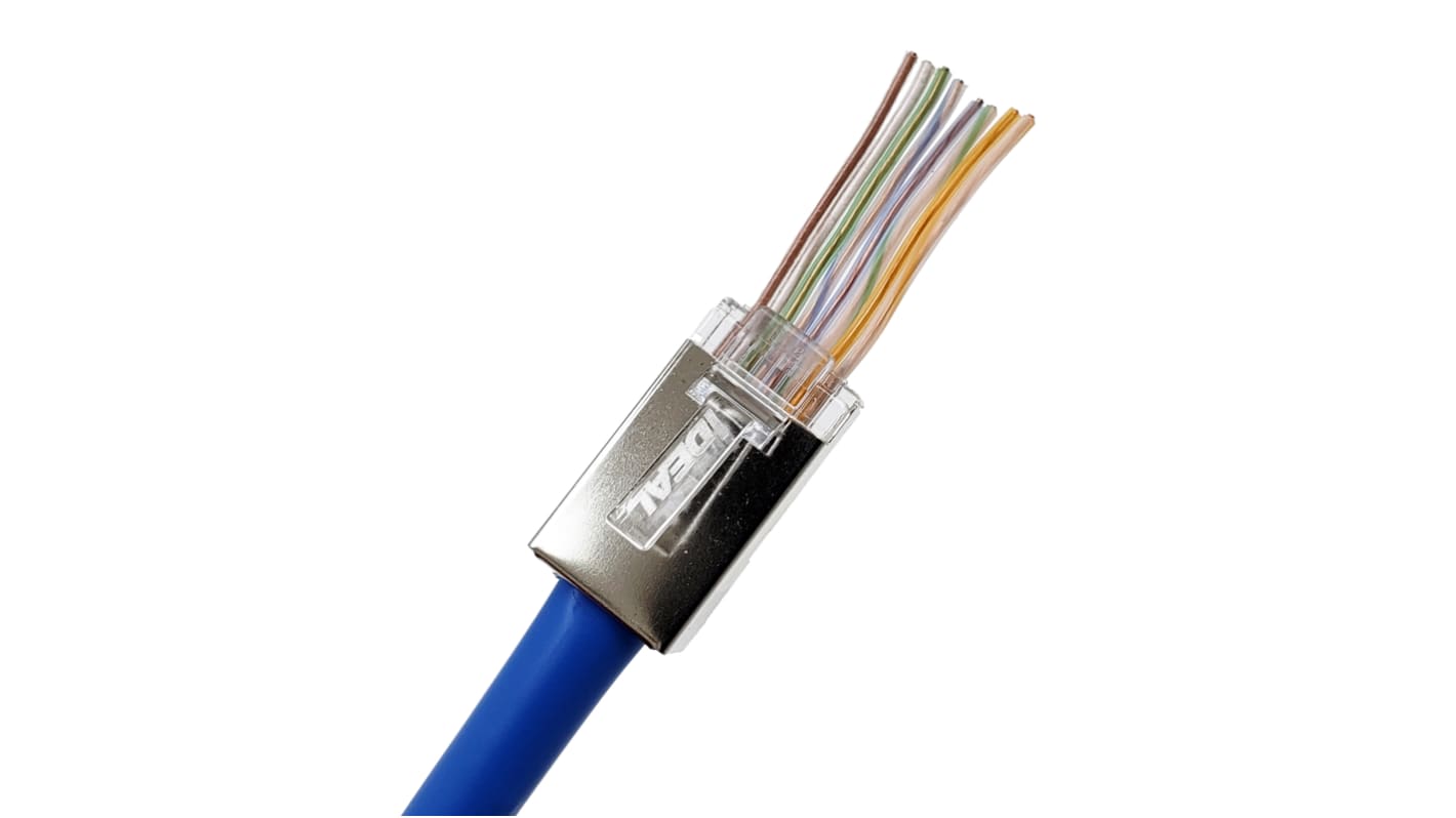 Ideal Industries 85 Series Plug RJ45 Connector, Clip Mount, Cat6a 1 Port 8 -Way