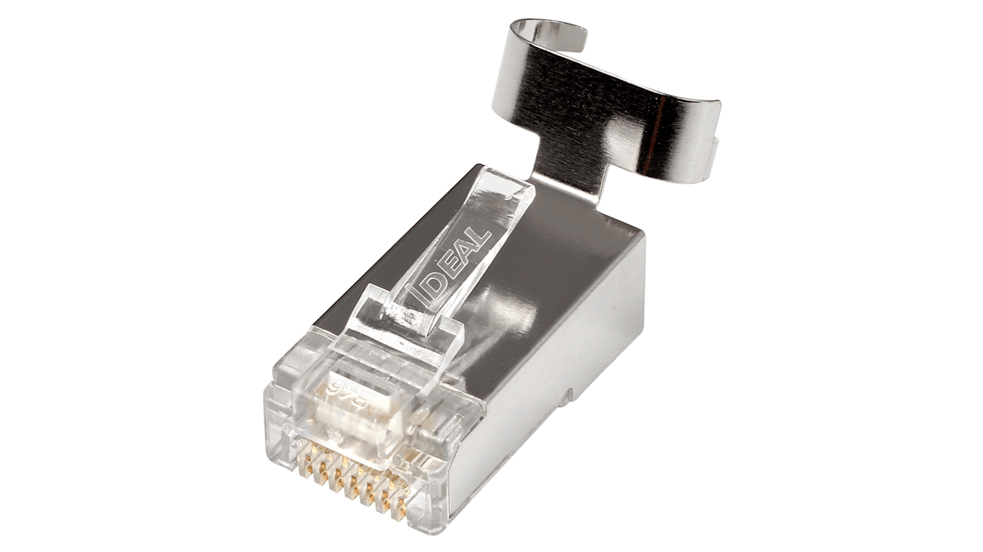 Ideal Industries 85 Series Plug RJ45 Connector, Clip Mount, Cat6a 1 Port 8 -Way