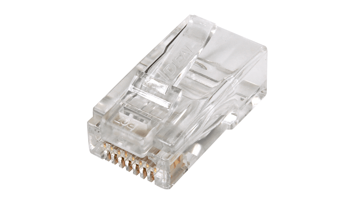 Ideal Industries 85 Series Plug RJ45 Connector, Clip Mount, Cat6a 1 Port 8 -Way