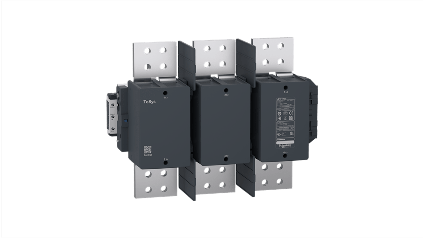 Schneider Electric TeSys F LC1F Contactor, 230 V ac Coil, 3-Pole, 1.7 kA, 3 NO, 1 kV ac