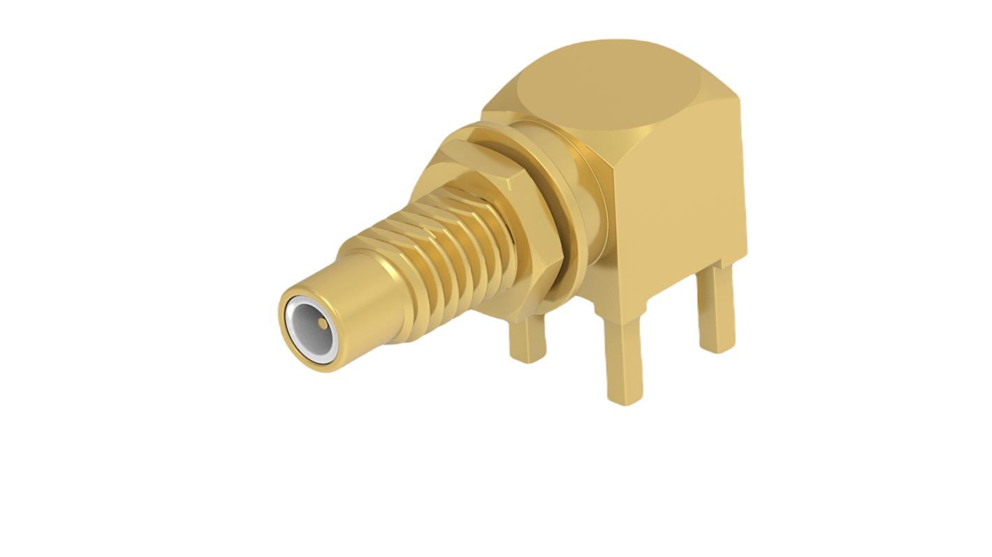 TE Connectivity 2477170 Series, Jack PCB Mount SMC Connector, PCB Termination, Right Angled Body