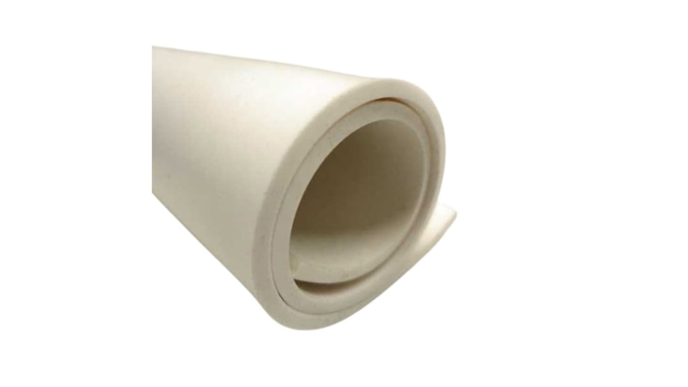 RS PRO White Natural Rubber Rubber Sheet, 1m x 1.4m x 3mm, -45°C to 85°C