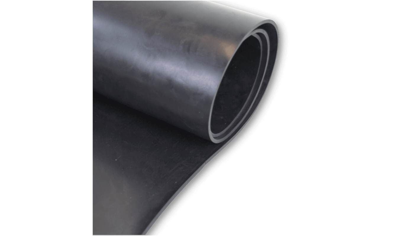 Lámina de caucho de Caucho Negro RS PRO, 10m x 1.4m x 4mm