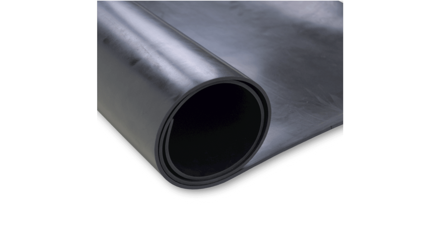 Lámina de caucho de EPDM Negro RS PRO, 10m x 1.4m x 3mm
