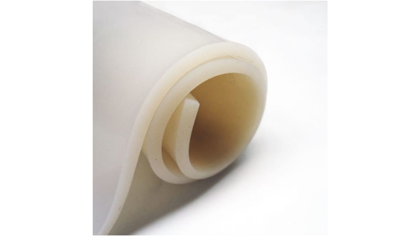 RS PRO White Silicone Rubber Sheet, 1m x 1.2m x 4mm10 MPa