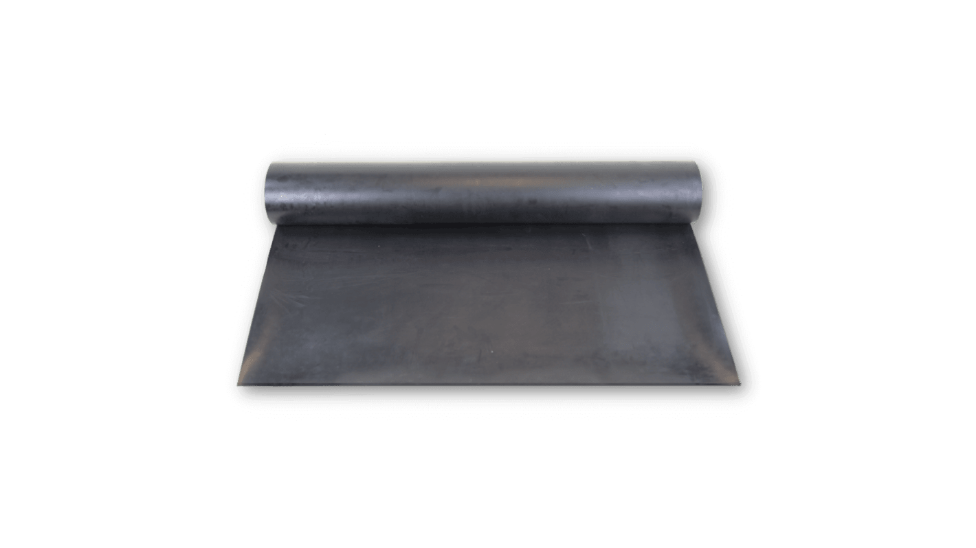 RS PRO Black Neoprene Rubber Sheet, 1m x 1.4m x 1.5mm9 MPa