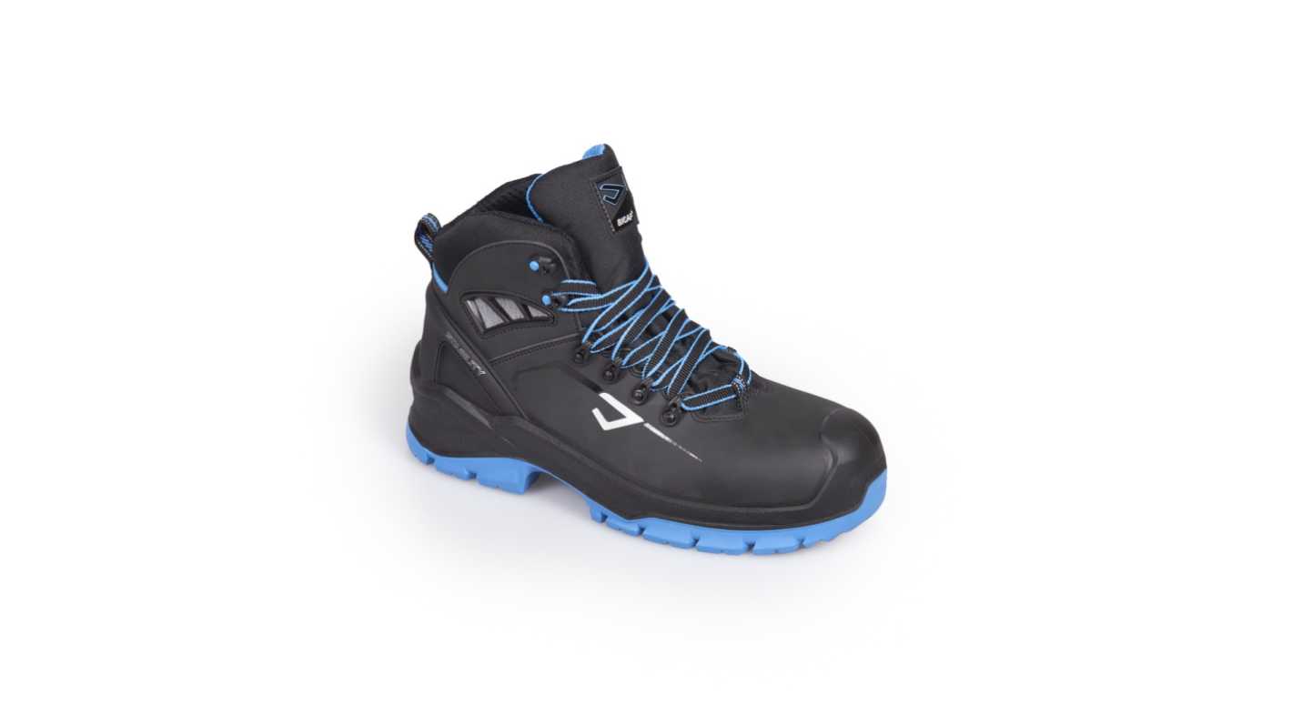 Bicap WHALE Black, Blue Composite Toe Capped Unisex Safety Boots, UK 13.5, EU 47