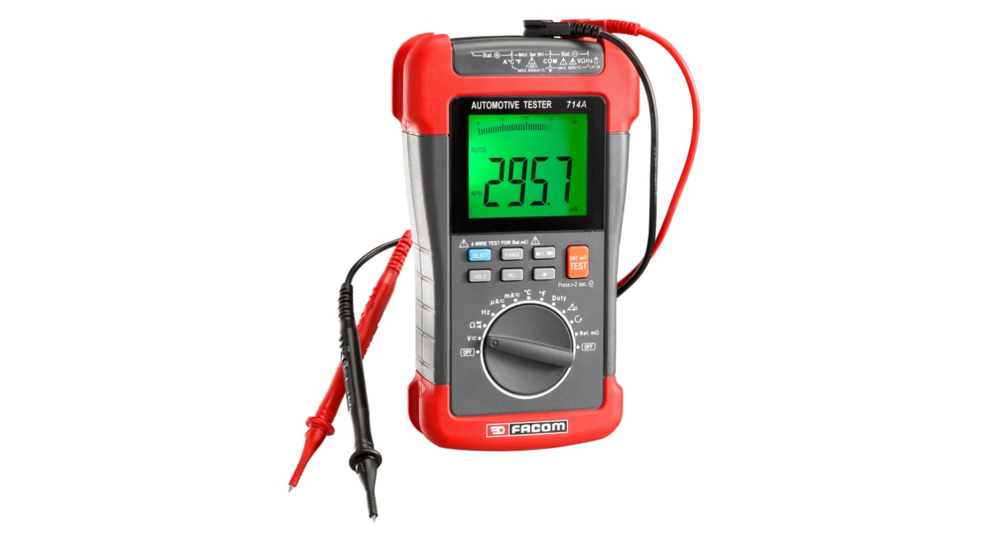 Facom 714APF Handheld Multimeter, 400mA ac Max, 400mA dc Max, 600V ac Max