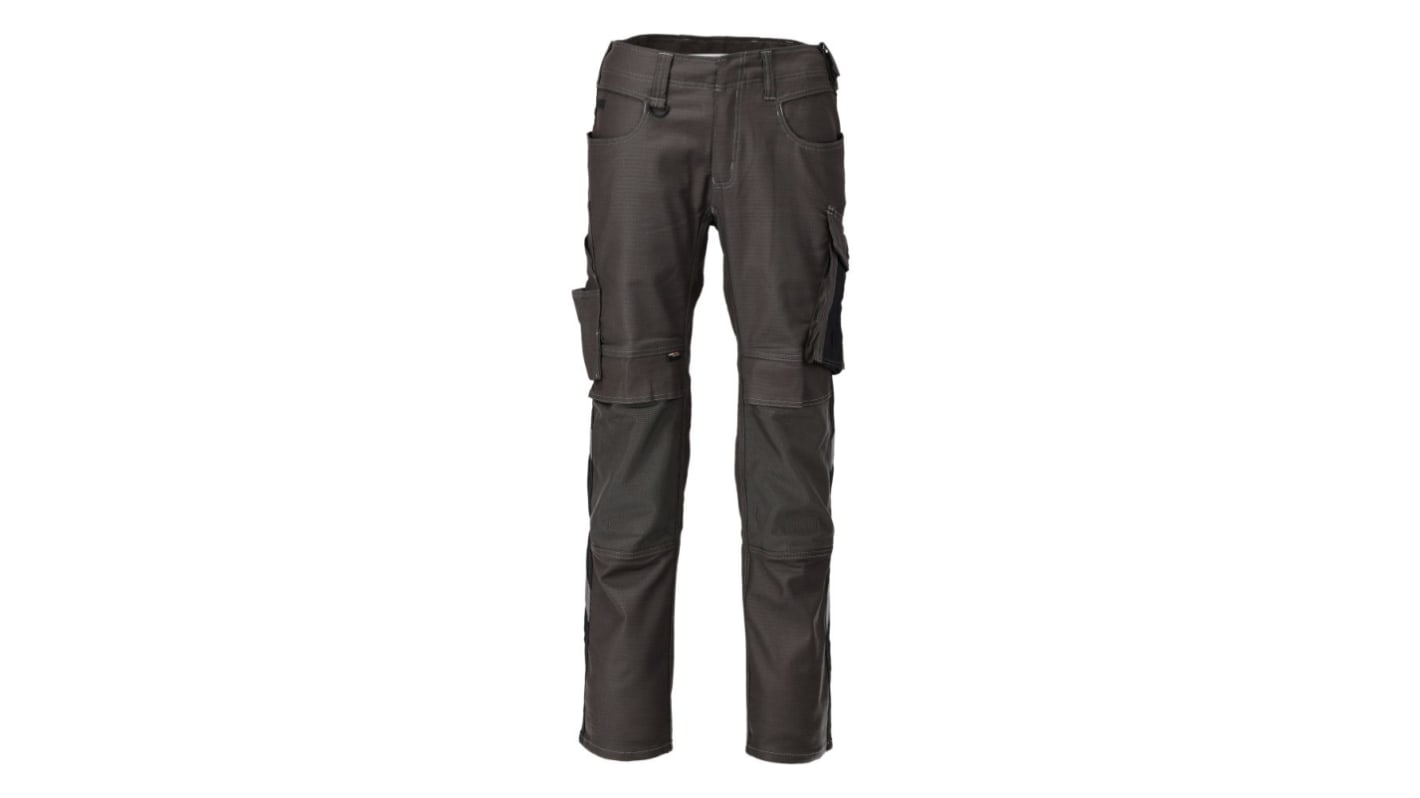 Pantaloni Unique Grigio/nero 3% elastolefina, 39% poliestere, 58% cotone taglia T 48, lunghezza 82cm Di lunga durata