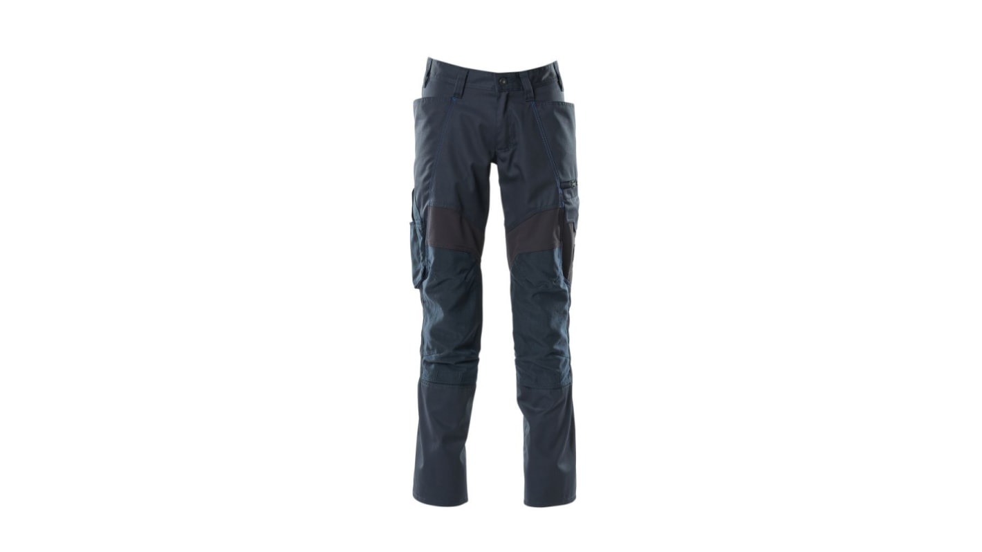 Mascot Workwear Accelerate Navy Trousers Durable, Stretchy, Size T 34 27in W 82cm L