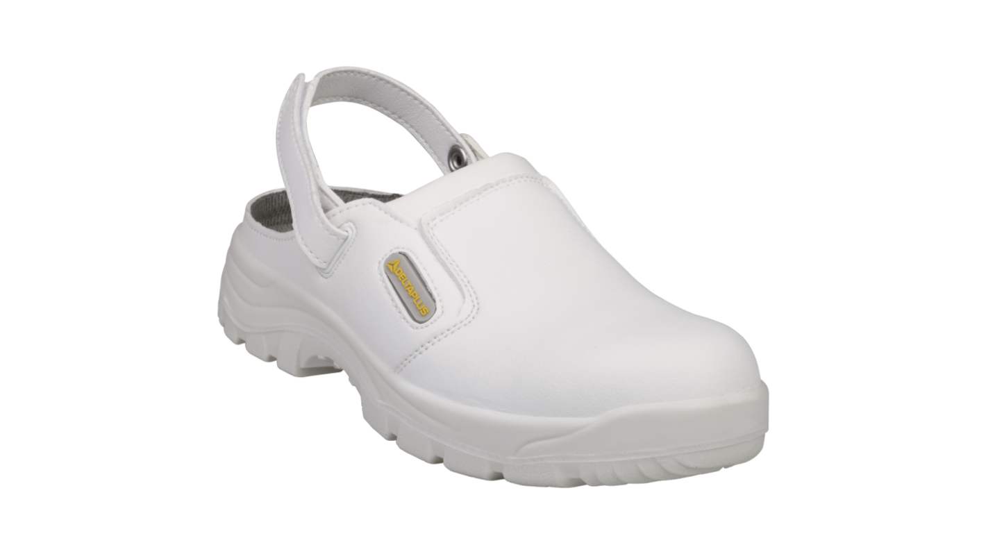 Delta Plus MAUBEC Unisex White Stainless Steel Toe Capped Safety Shoes, UK 12.5, EU 46