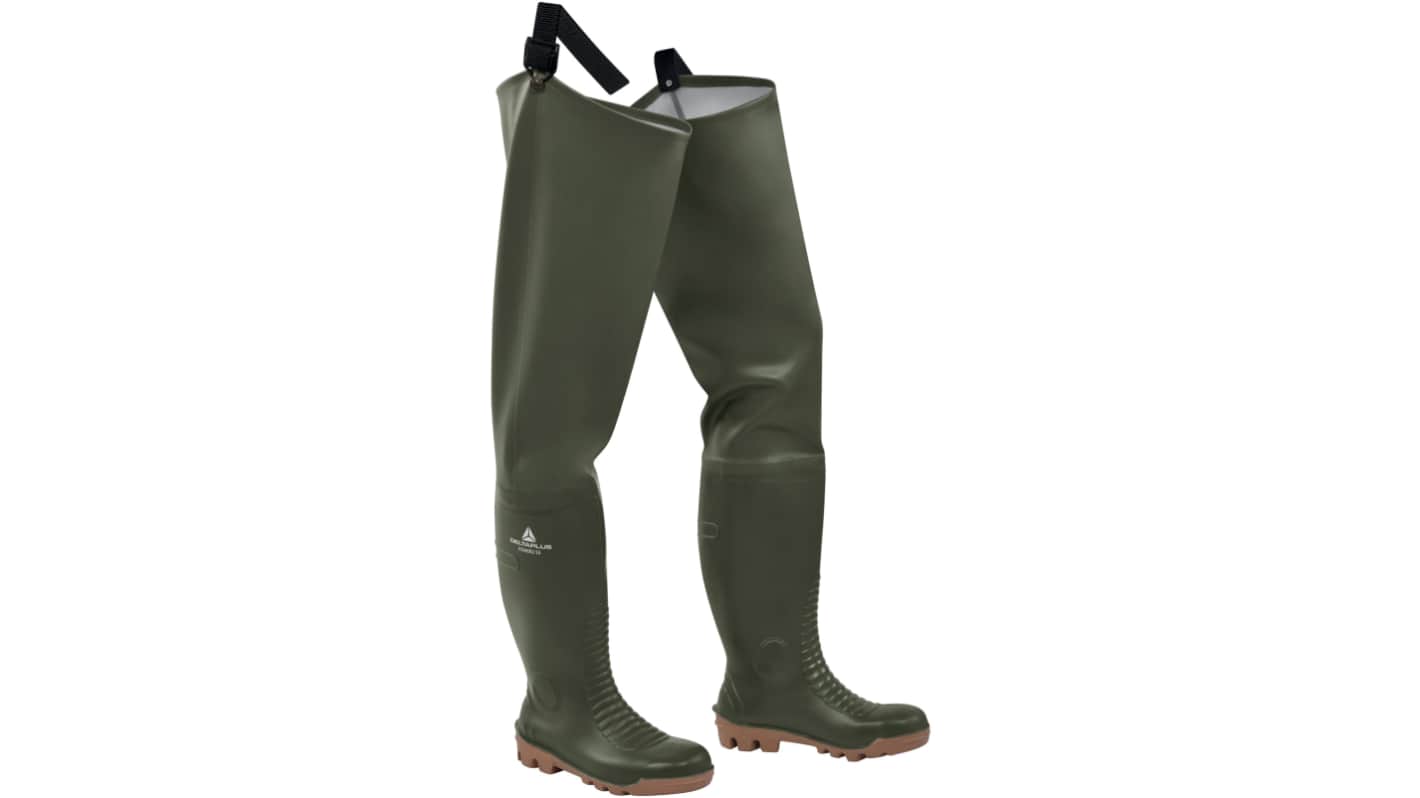 Delta Plus FISHER2 Khaki/Black Steel Toe Capped Unisex Safety Boot, UK 7.5, EU 41