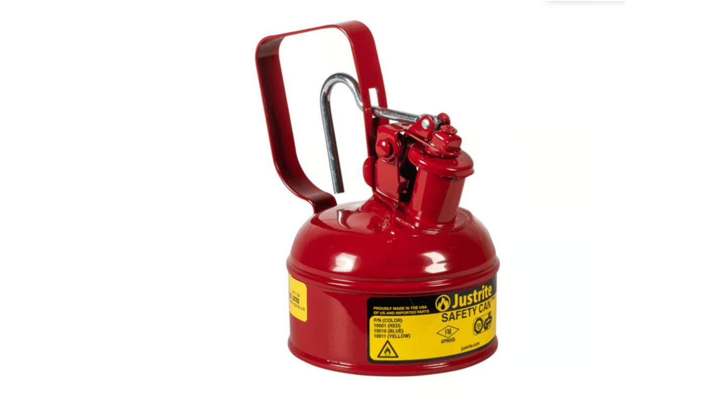 Bidon de sécurité Acier Justrite Type 1 Safety Cans, 0.125gal