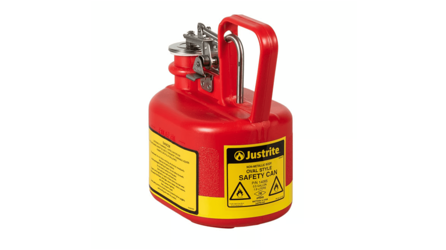 Bidon de sécurité Polyéthylène Justrite Type 1 Safety Cans, 0.5gal