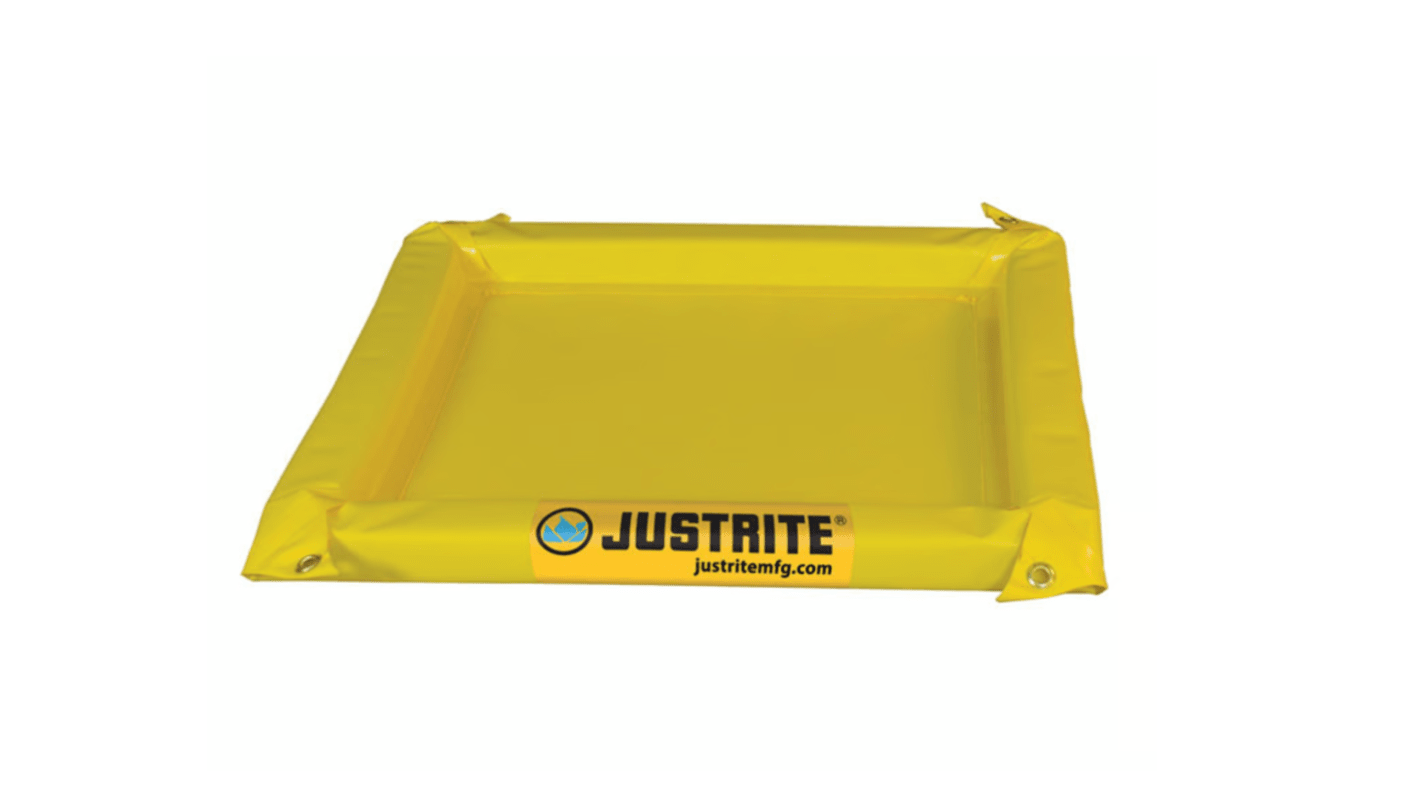 Justrite PVC Coated Fabric Drum Tray for Spill Control, 44g Capacity