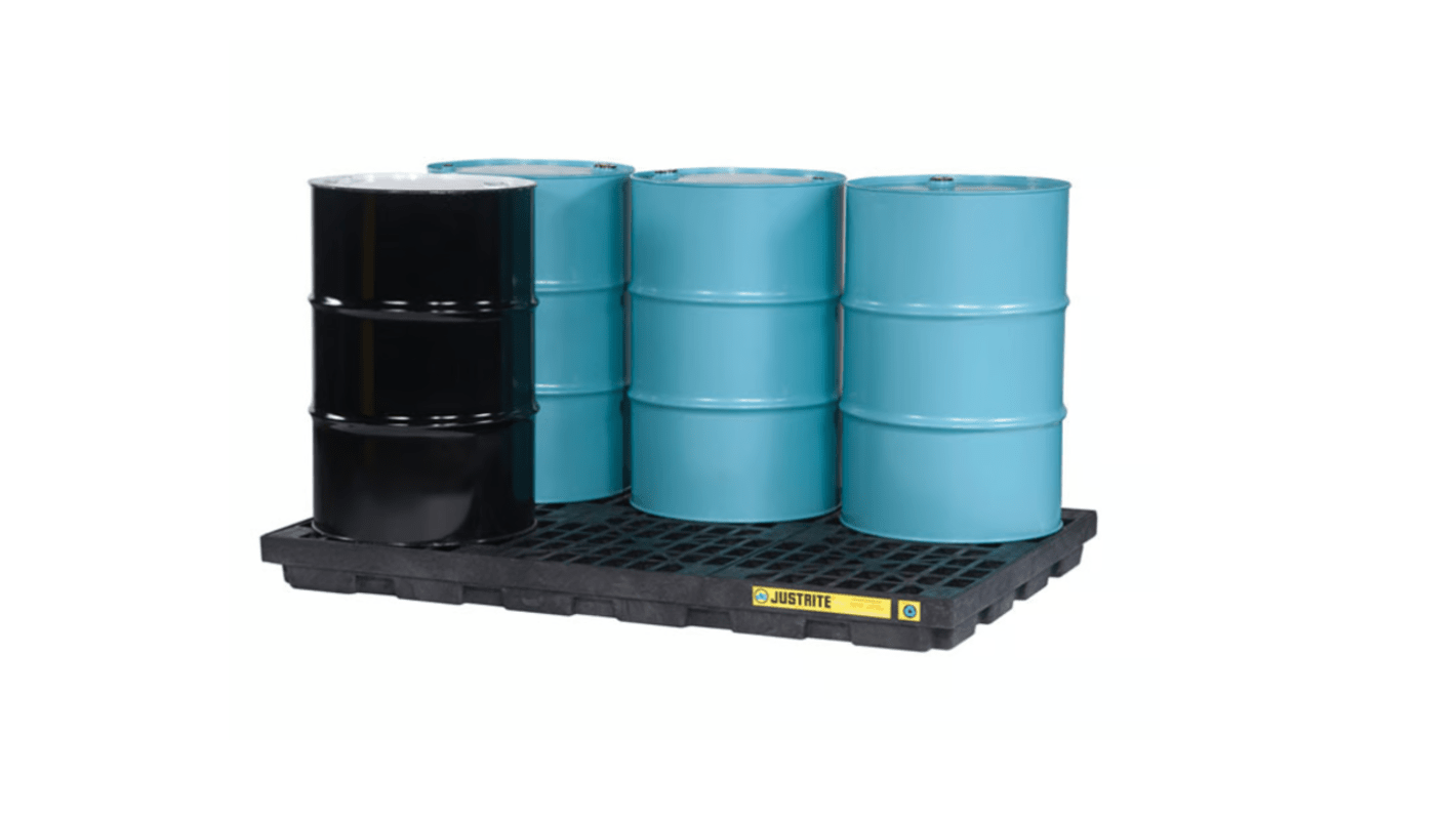 Justrite Polyethylene Drum Pallet for Spill Control, 73g Capacity