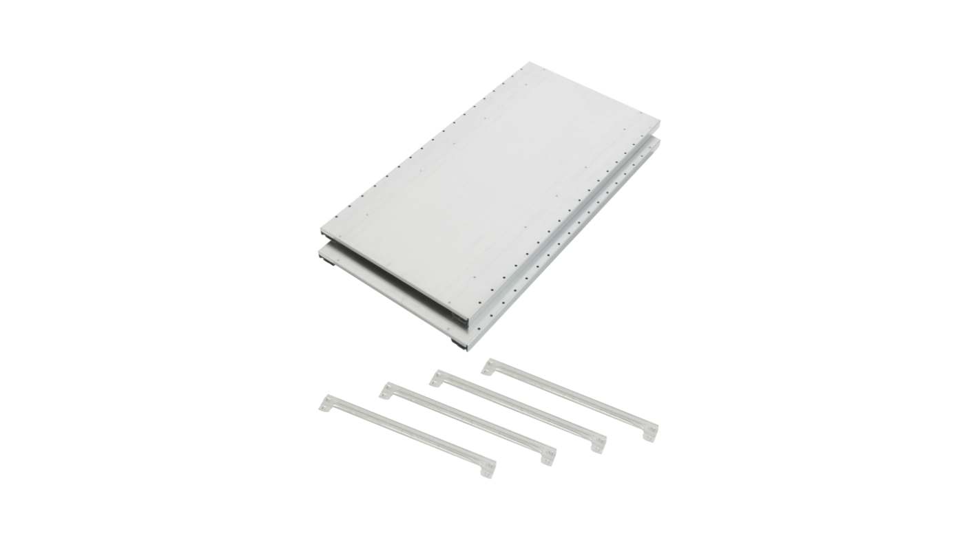 Manorga RAL 7040 4 Shelf Sheet Steel Galvanised Storage Rack System Shelving System, 3000kg Load