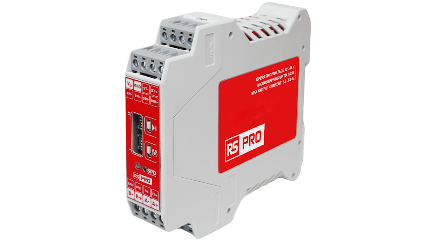 RS PRO Stepper Motor Controller, 12 → 48 V, 2, 4 Phase, 8.8 A, Positioning, Speed Controller Function, 48 V