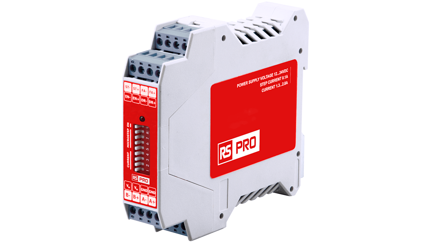 RS PRO Stepper Motor Controller, 12 → 24 V, 2, 4 Phase, 2.8 A, Positioning Function, 24 V