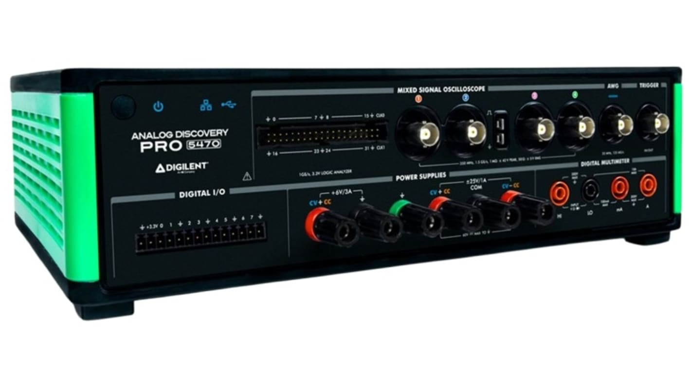 Digilent Analog Discovery Pro 5000 Series, 2GHz Mixed Signal Oscilloscope, 5 Analogue Channels