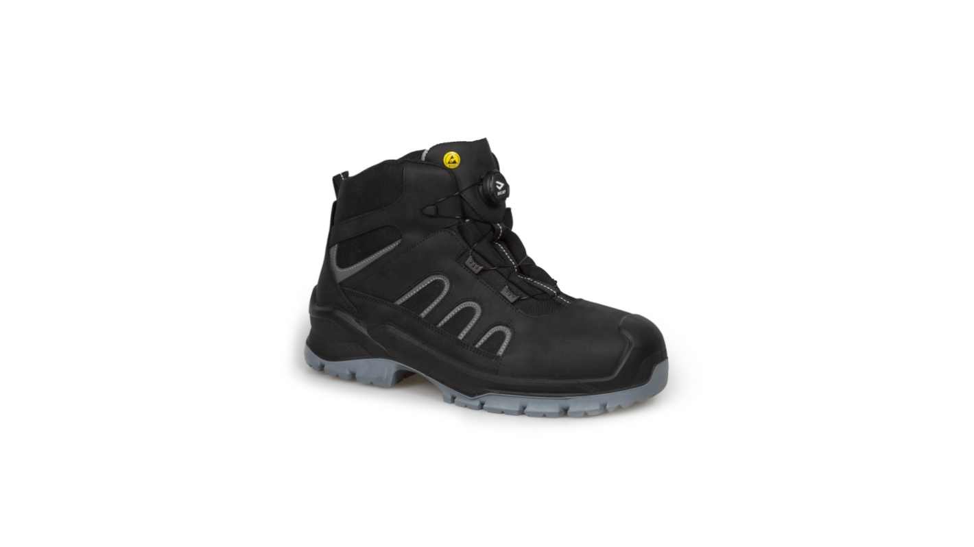 Bicap ARCADE MID Black, Grey ESD Safe Fibreglass Toe Capped Unisex Safety Boots, UK 14.5, EU 48