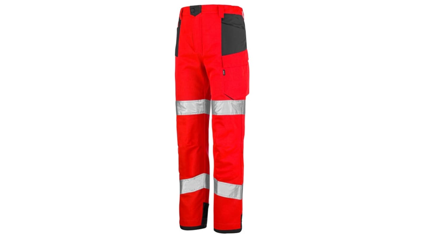 Cepovett Safety 1HVN3PI Charcoal/Red Hi Vis Fabric Hi Vis Trousers Leg Length 80cm