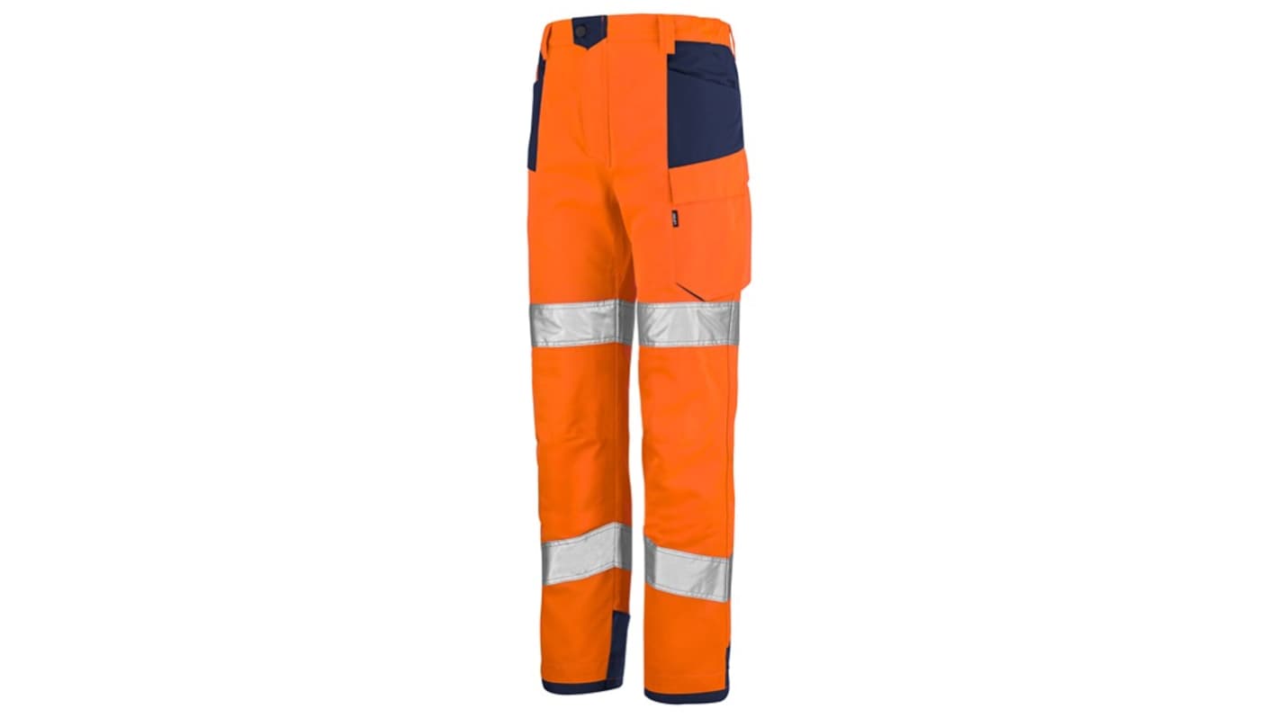 Cepovett Safety 1HVN3PI Orange/Navy Hi Vis Fabric Hi Vis Trousers Leg Length 80cm