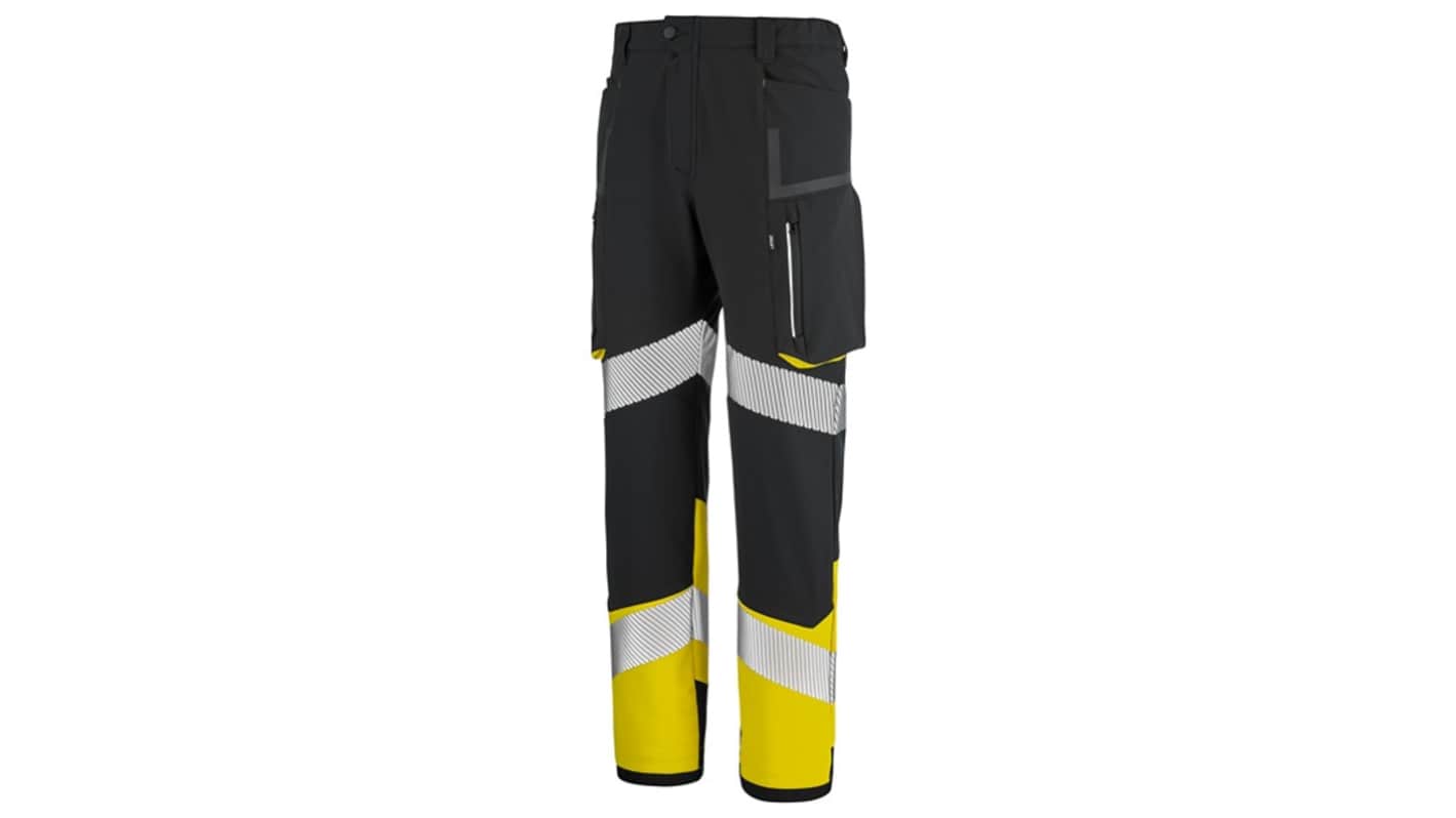 Cepovett Safety 1FLSTPI Black, Yellow Hi Vis Fabric Hi Vis Trousers 54in Leg Length 80cm
