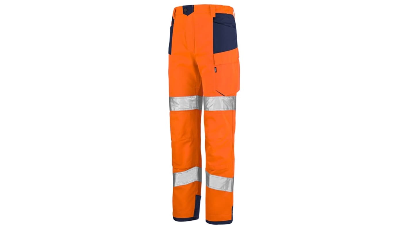 Cepovett Safety 1HVNG3PI Orange/Navy Hi Vis Fabric Hi Vis Trousers Leg Length 80cm